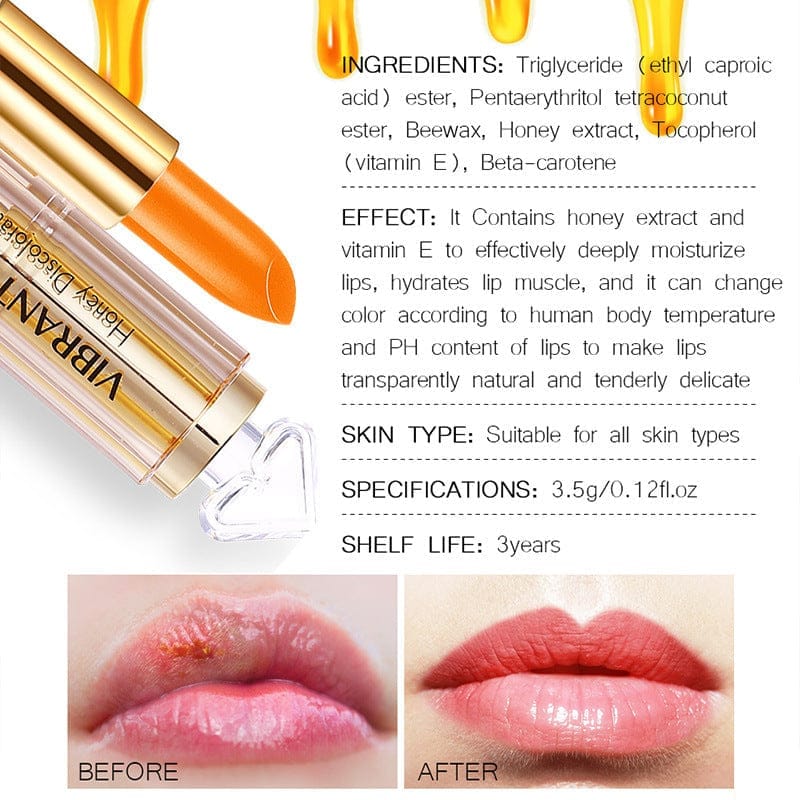 Honey Color Lipstick Moisturizing  Transparent Color Lipstick BENNYS
