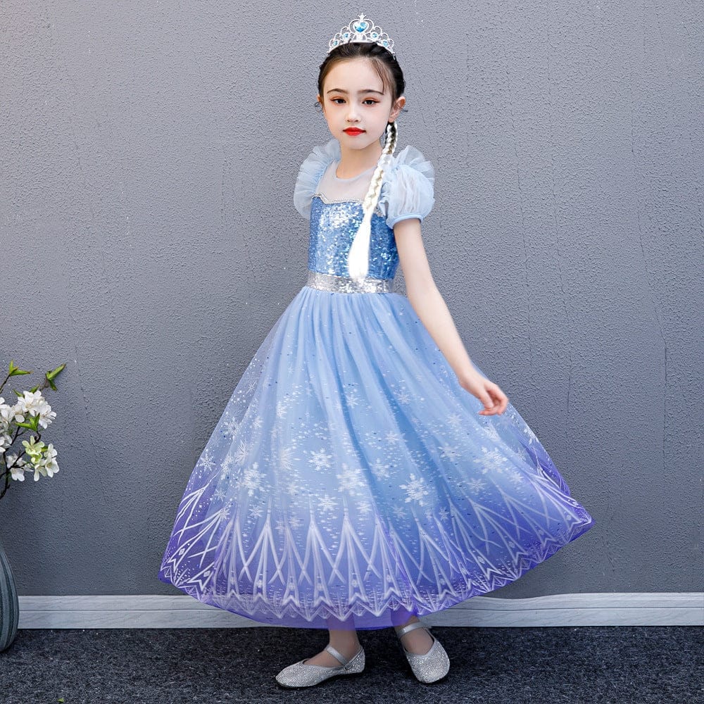 Kids Princess Party Sequins Cute Girls Cosplay Costume Dress BENNYS