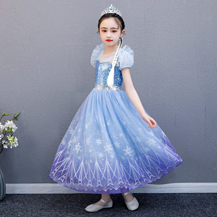 Kids Princess Party Sequins Cute Girls Cosplay Costume Dress BENNYS