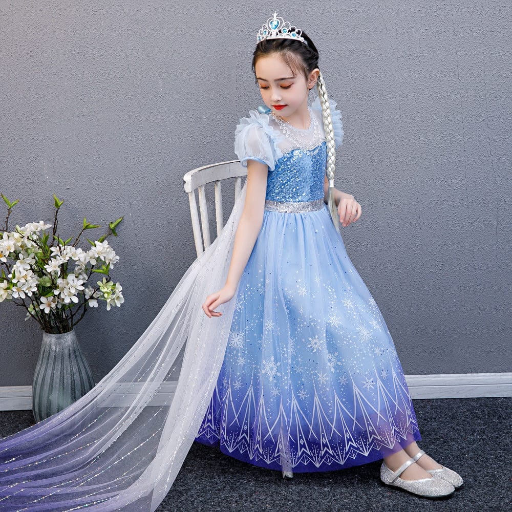 Kids Princess Party Sequins Cute Girls Cosplay Costume Dress BENNYS