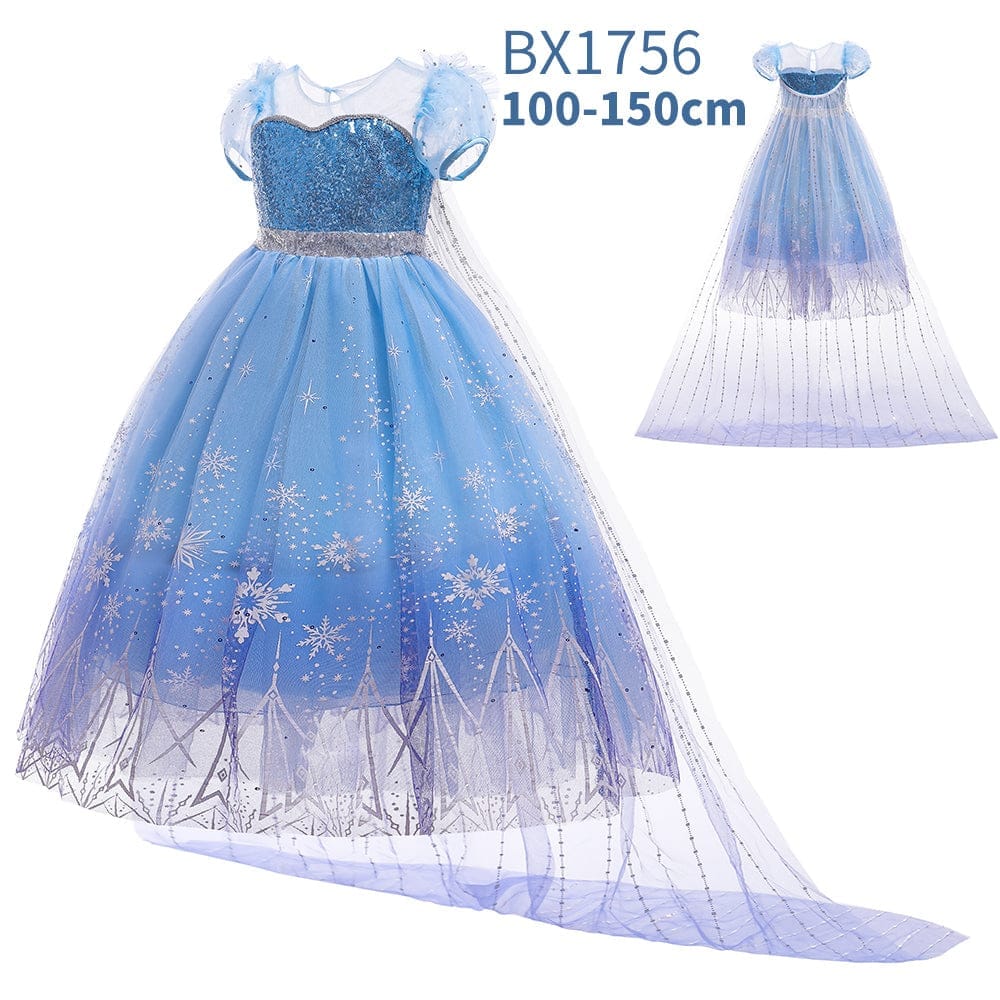 Kids Princess Party Sequins Cute Girls Cosplay Costume Dress BENNYS