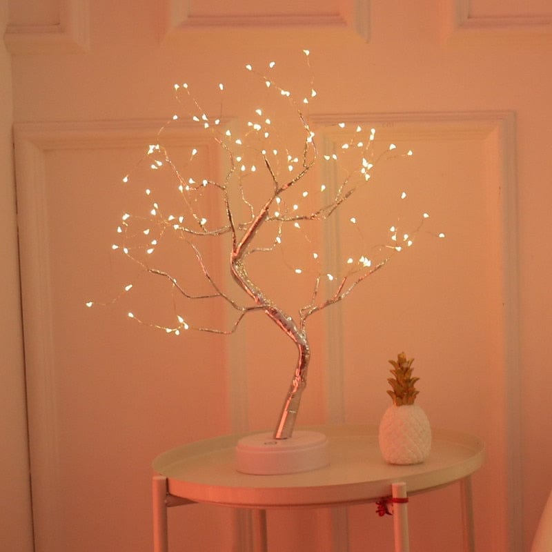 LED Night Light Mini Christmas Tree Copper Wire Garland Lamp BENNYS