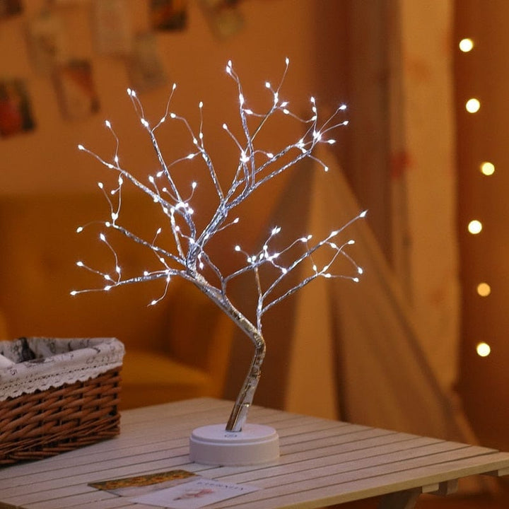 LED Night Light Mini Christmas Tree Copper Wire Garland Lamp BENNYS