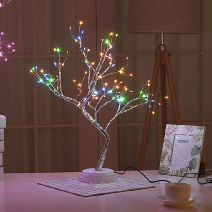 LED Night Light Mini Christmas Tree Copper Wire Garland Lamp BENNYS
