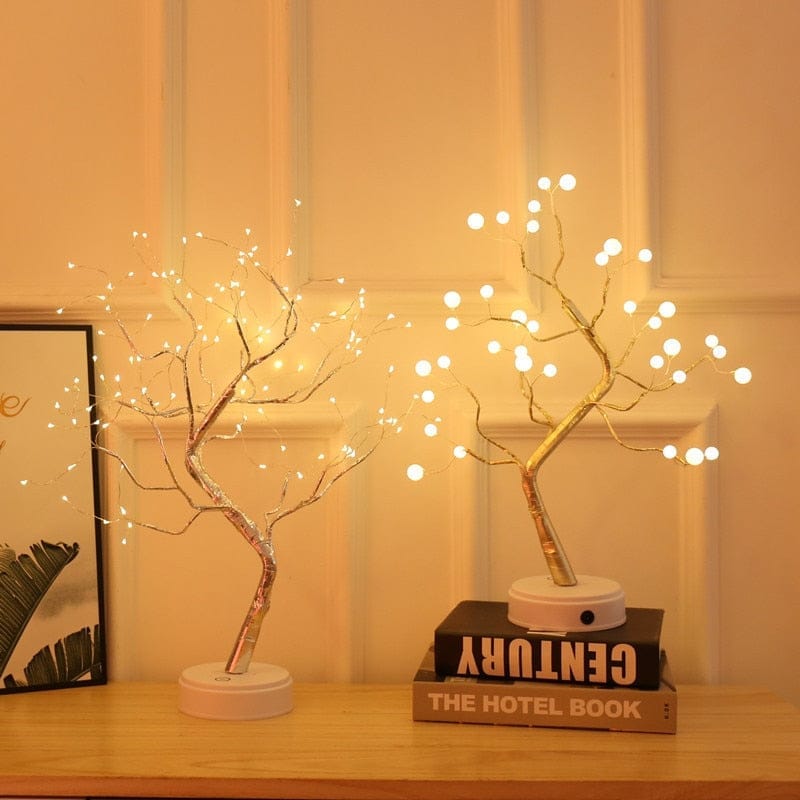 LED Night Light Mini Christmas Tree Copper Wire Garland Lamp BENNYS