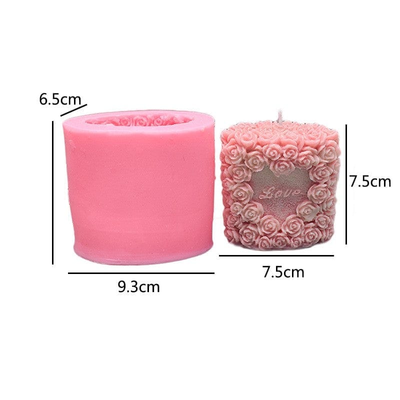 Love Rose Aromatherapy Silicone Candle Mold BENNYS