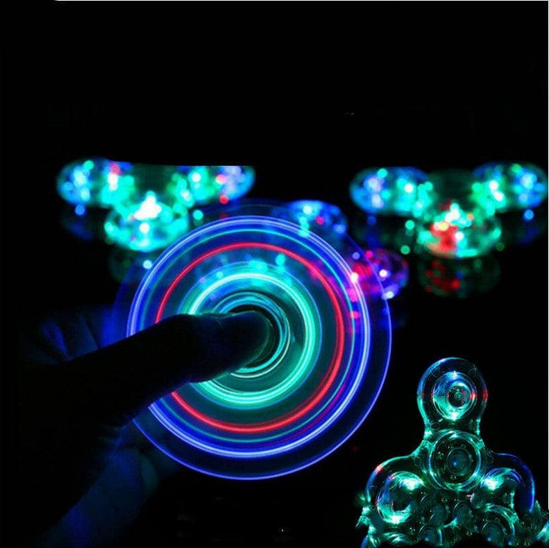 Luminous LED Light Fidget Spinner Hand Top Spinners Glow in Dark Light BENNYS