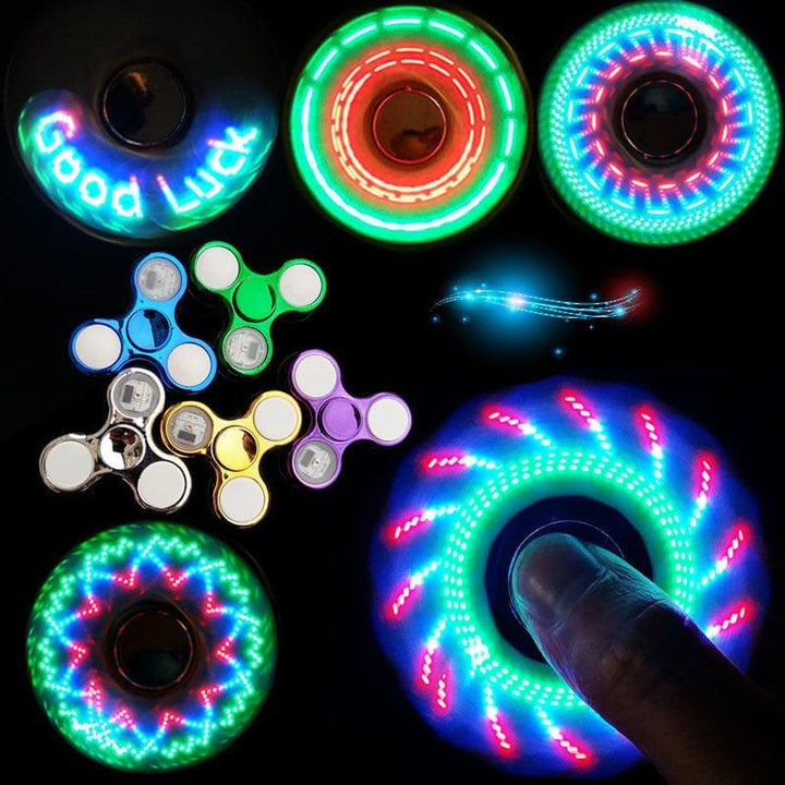 Luminous LED Light Fidget Spinner Hand Top Spinners Glow in Dark Light BENNYS