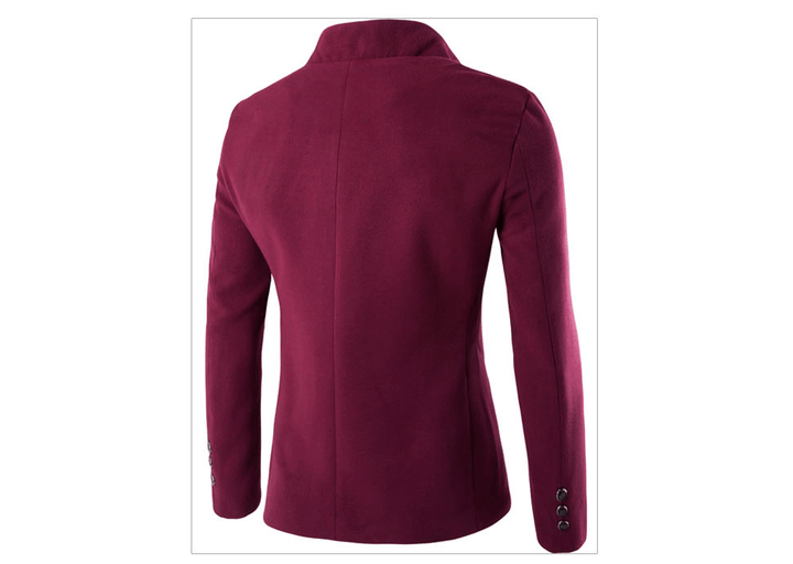 Men Jacket - Men Wool Single - Breasted Collar Tunic - Casual Jacket BENNYS