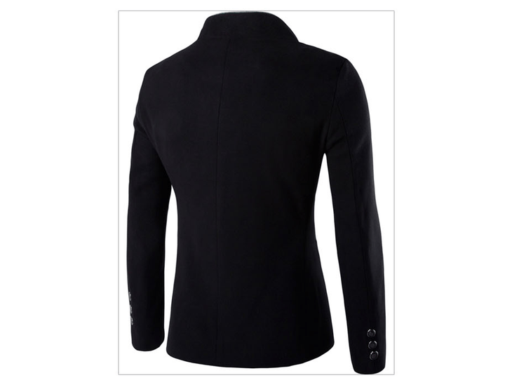 Men Jacket - Men Wool Single - Breasted Collar Tunic - Casual Jacket BENNYS