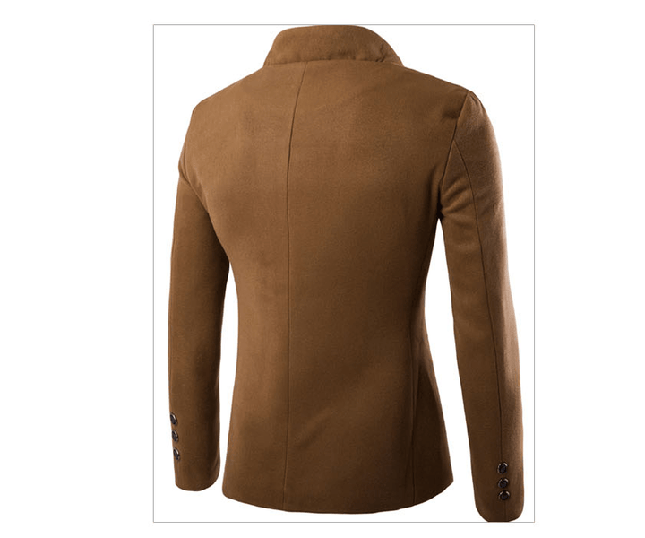 Men Jacket - Men Wool Single - Breasted Collar Tunic - Casual Jacket BENNYS