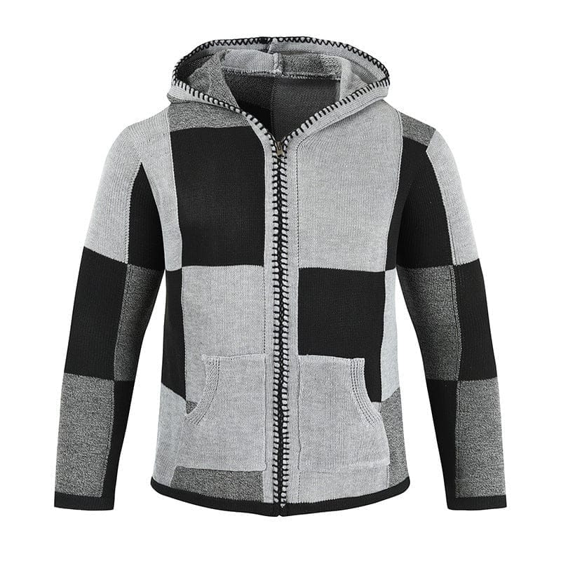 Hooded coat cardigan sweaters hotsell for men