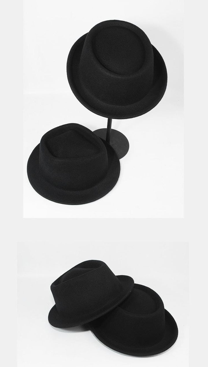 Men's Woolen  Hat With Curly Brim And Flat Top BENNYS