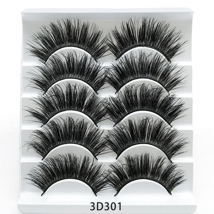 Mink False Eyelashes 3D False Eyelashes Five Pairs Of Soft Cotton Stalk Eyelashes BENNYS