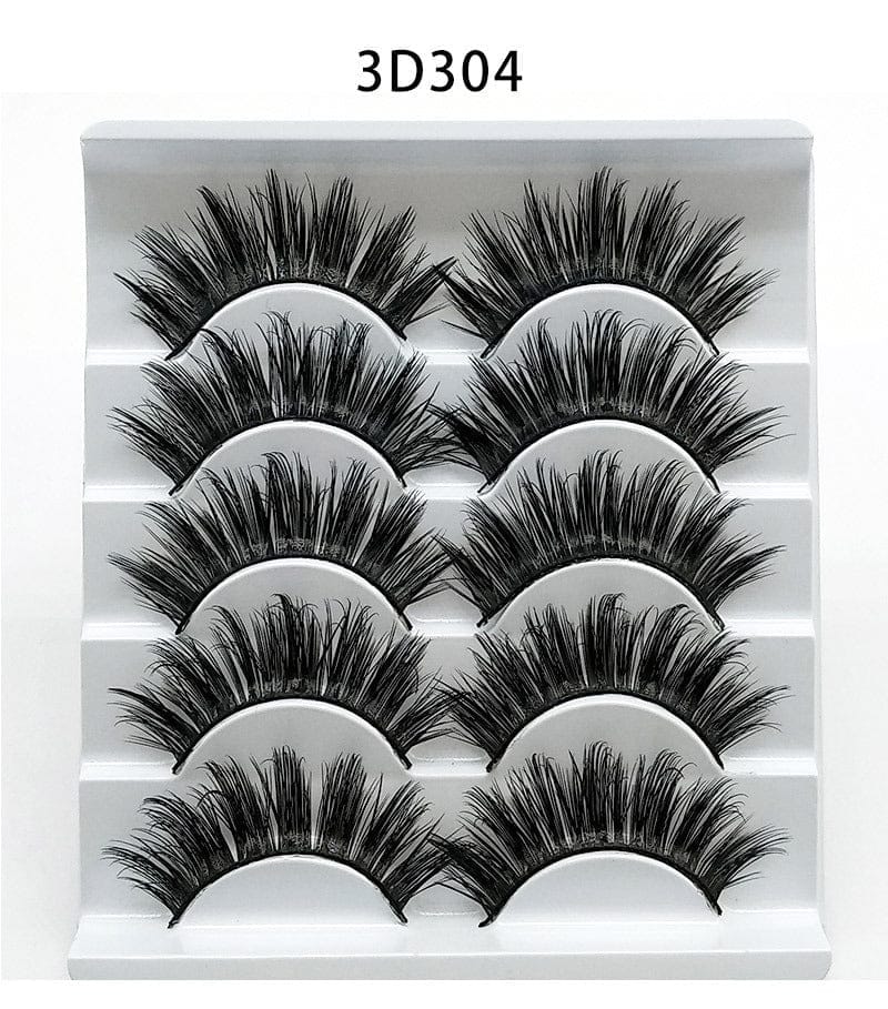 Mink False Eyelashes 3D False Eyelashes Five Pairs Of Soft Cotton Stalk Eyelashes BENNYS