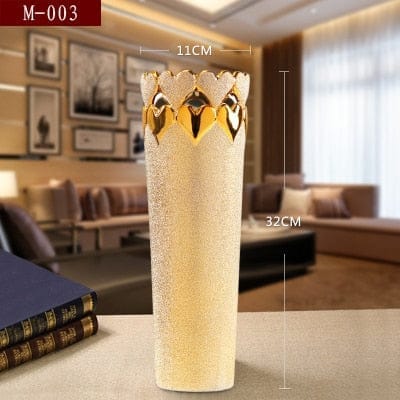 Modern Style golden Ceramic Tabletop Flower vase BENNYS
