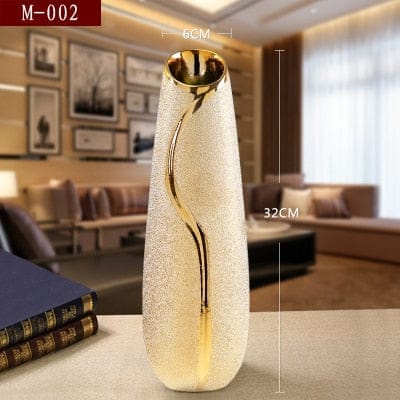 Modern Style golden Ceramic Tabletop Flower vase BENNYS