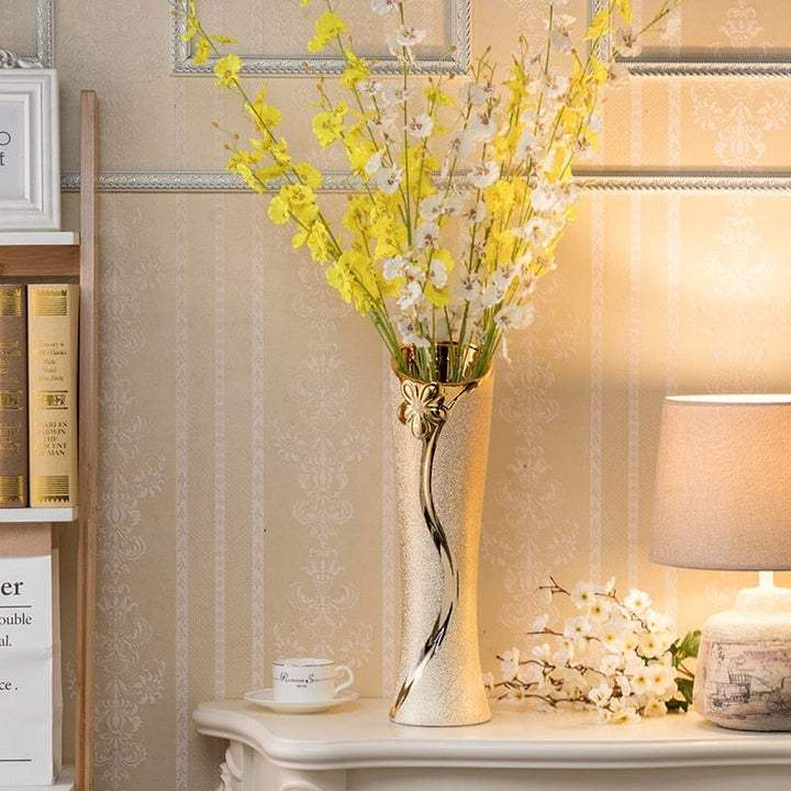 Modern Style golden Ceramic Tabletop Flower vase BENNYS