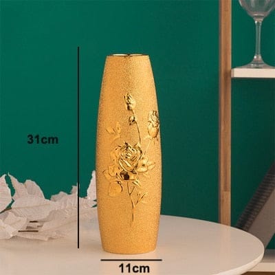Modern Style golden Ceramic Tabletop Flower vase BENNYS