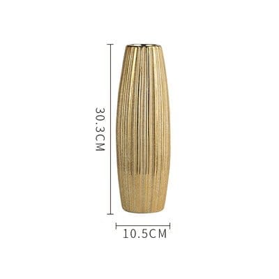 Modern Style golden Ceramic Tabletop Flower vase BENNYS