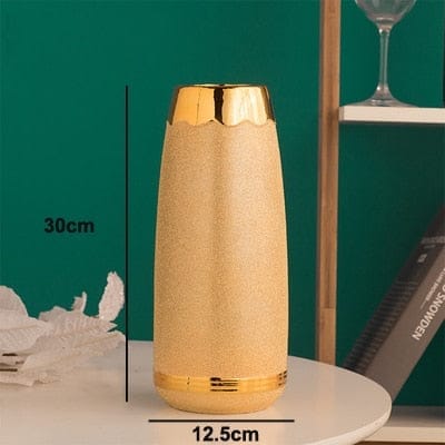 Modern Style golden Ceramic Tabletop Flower vase BENNYS