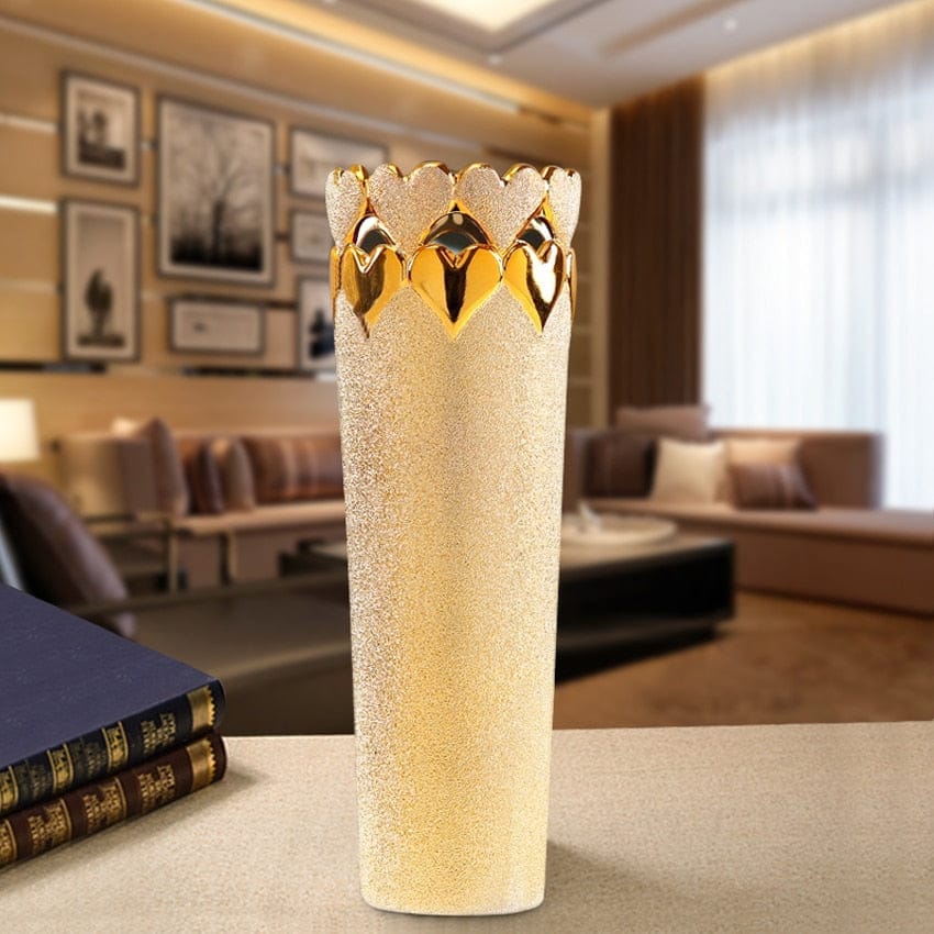 Modern Style golden Ceramic Tabletop Flower vase BENNYS