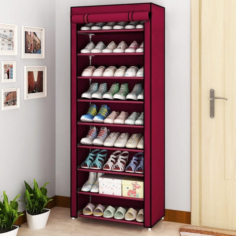 Shoe rack with on sale cover