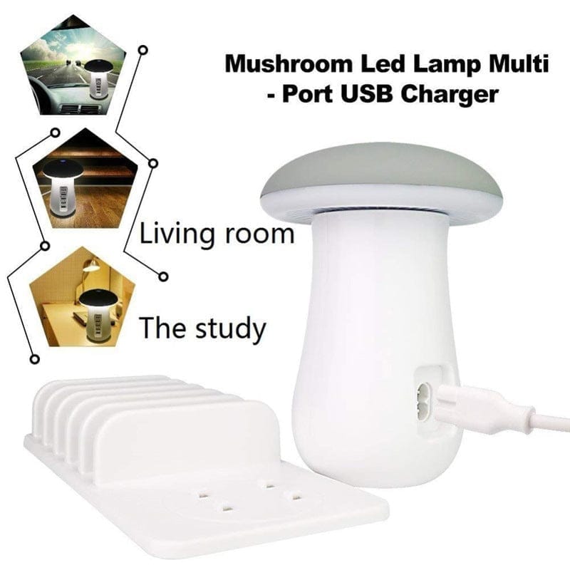 Mushroom Lamp LED Lamp Holder USB Charger BENNYS