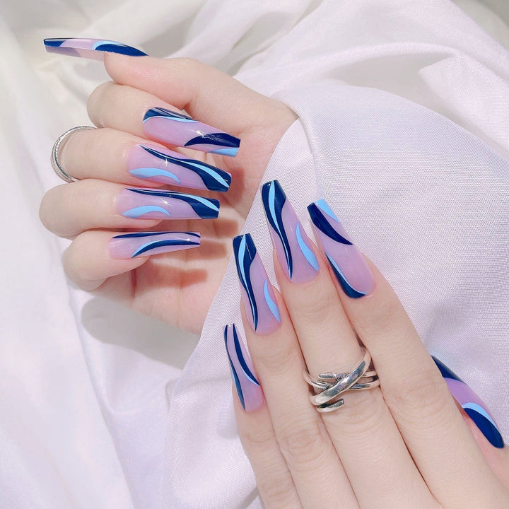 Nail Sequins Wearing Nails Long Ballet Nails BENNYS