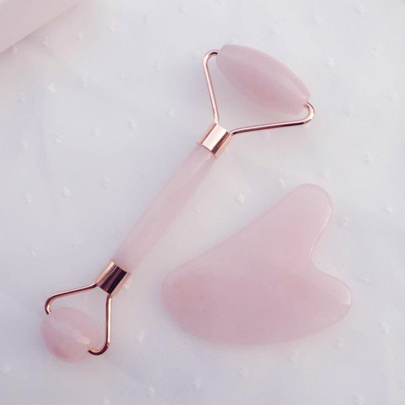 Natural Powder Crystal Jade Roller Beauty Face-lifting Double-head Massager BENNYS