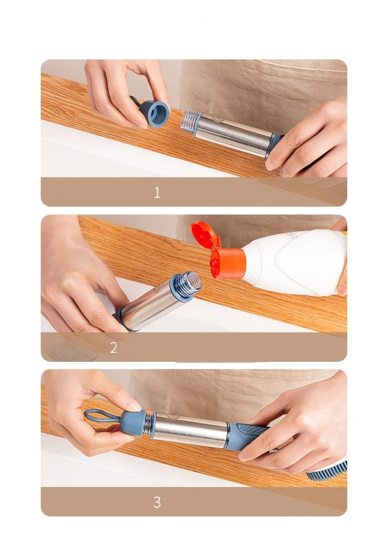 New Multifunctional Dish Brush Household Kitchen Oily Sponge Long Handle Cleaning Brush BENNYS