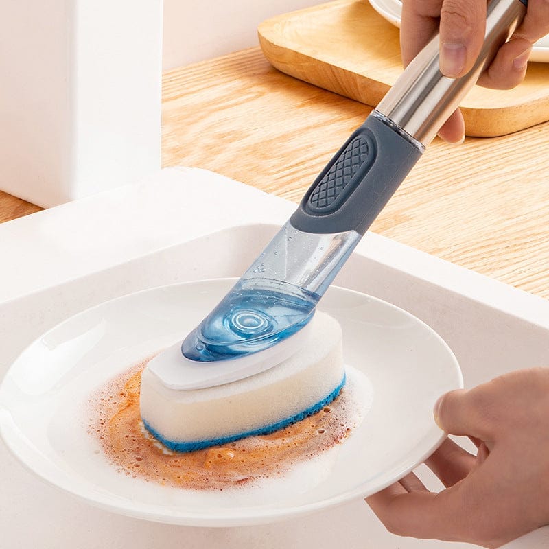New Multifunctional Dish Brush Household Kitchen Oily Sponge Long Handle Cleaning Brush BENNYS