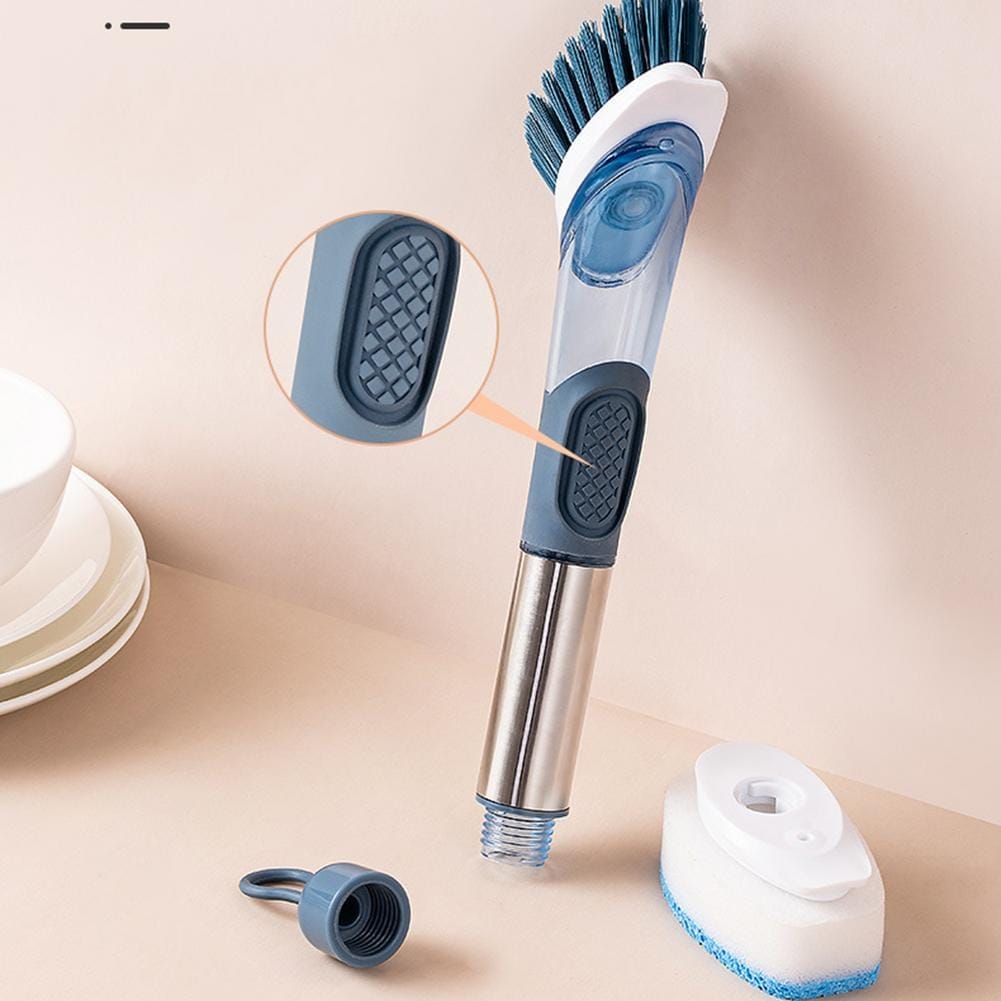 New Multifunctional Dish Brush Household Kitchen Oily Sponge Long Handle Cleaning Brush BENNYS