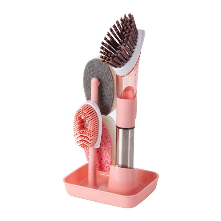 New Multifunctional Dish Brush Household Kitchen Oily Sponge Long Handle Cleaning Brush BENNYS