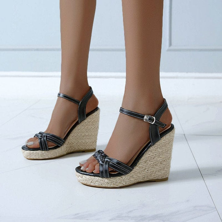 New Straw Fairy Style High-heeled Shoes With Skirt BENNYS