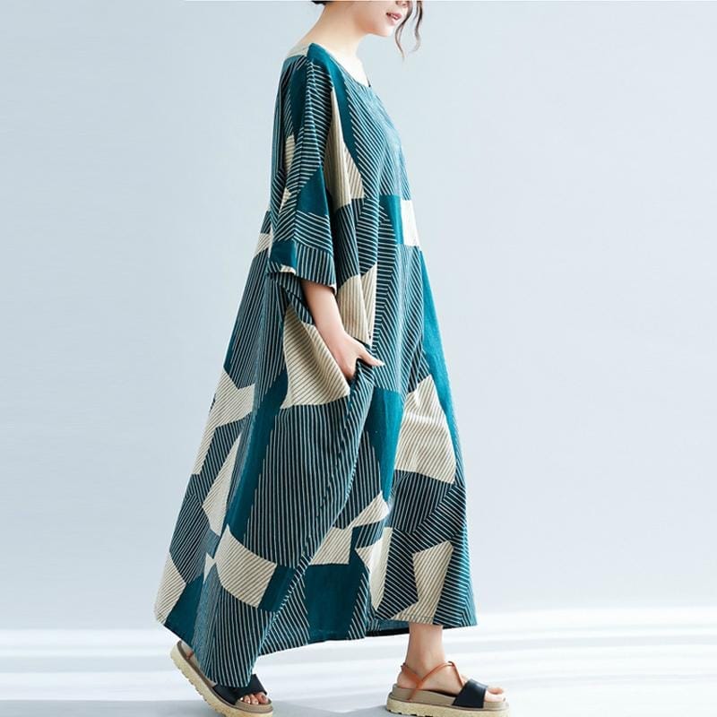Oversized Striped Cotton Linen Beach Dresses BENNYS