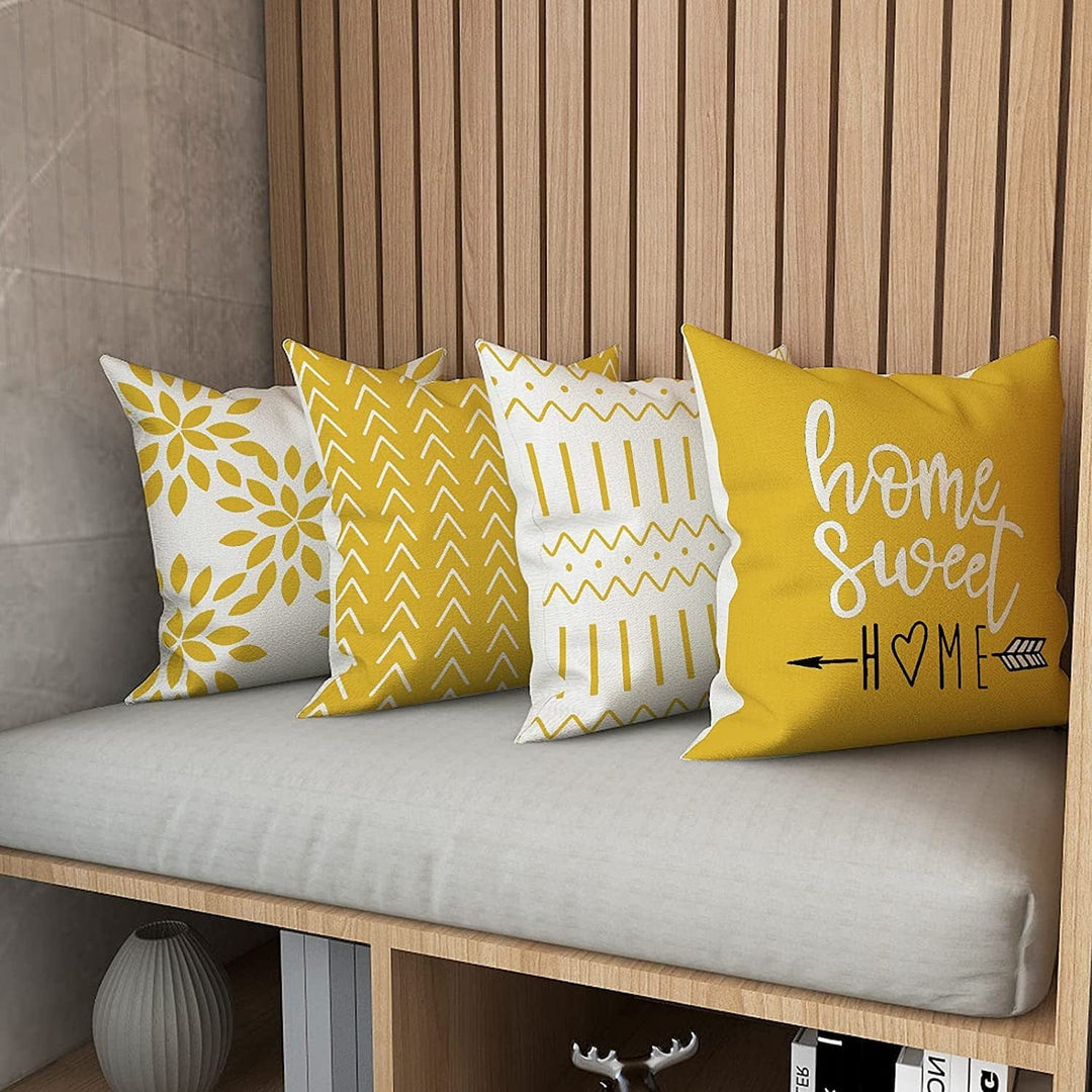 Pillow Covers 18X18, Sofa Throw Pillow Covers 18X18 Inch 45X45 Cm (Set of 4) BENNYS