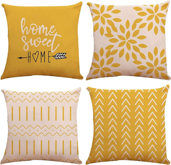 Pillow Covers 18X18, Sofa Throw Pillow Covers 18X18 Inch 45X45 Cm (Set of 4) BENNYS