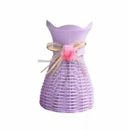 Plastic Simulation Rattan Basket Dried Flower Vases  For Home Decor BENNYS