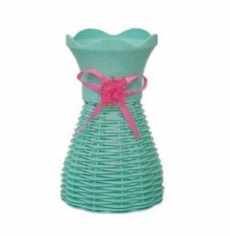 Plastic Simulation Rattan Basket Dried Flower Vases  For Home Decor BENNYS