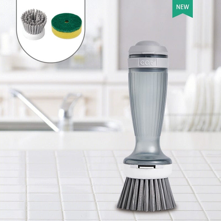 Pot Brush Dish Scrub Brush With Soap Dispenser Kitchen Brush 2 Refills BENNYS