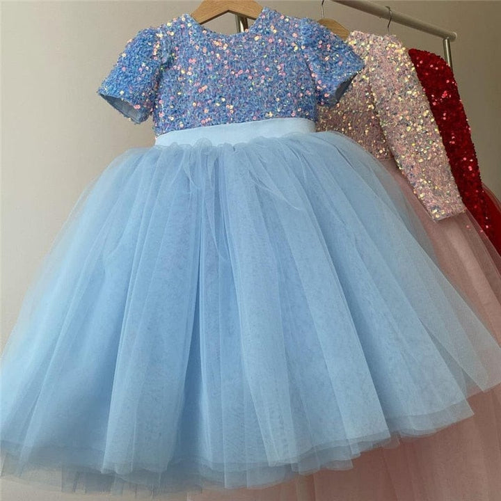 Princess Dress Sequin Lace Tulle Wedding Party Tutu Dress BENNYS