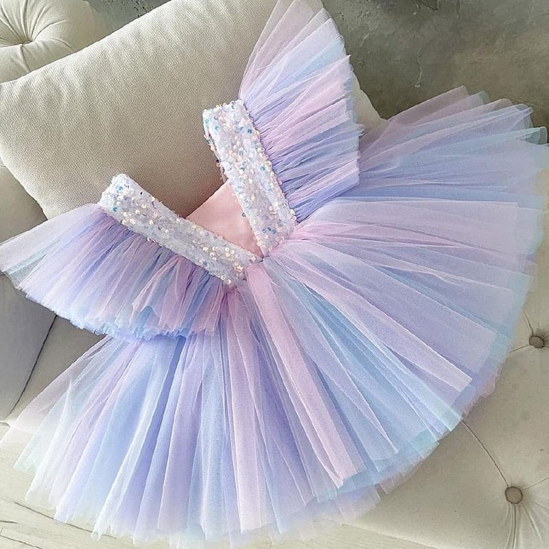 Princess Dress Sequin Lace Tulle Wedding Party Tutu Dress BENNYS
