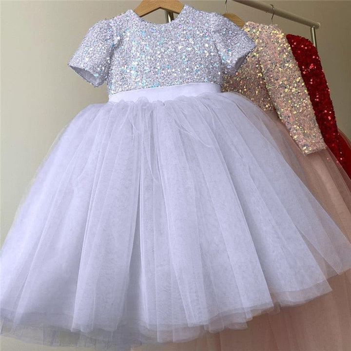 Princess Dress Sequin Lace Tulle Wedding Party Tutu Dress BENNYS