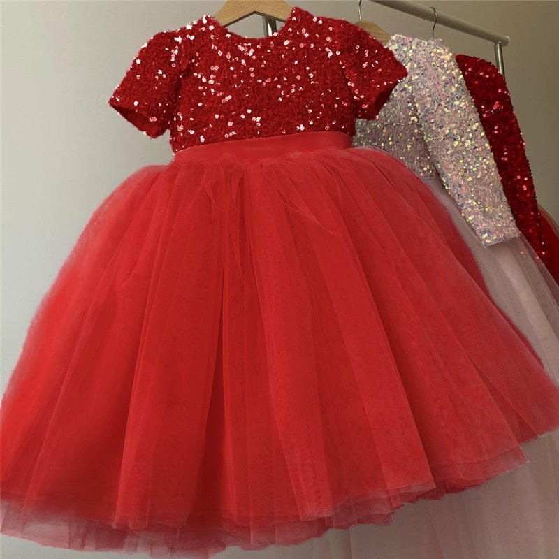 Princess Dress Sequin Lace Tulle Wedding Party Tutu Dress BENNYS