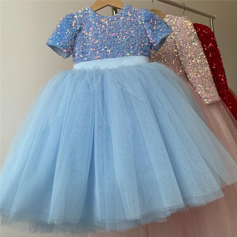 Princess Dress Sequin Lace Tulle Wedding Party Tutu Dress BENNYS