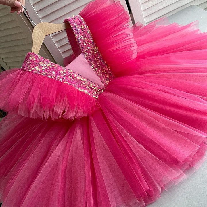 Princess Dress Sequin Lace Tulle Wedding Party Tutu Dress BENNYS