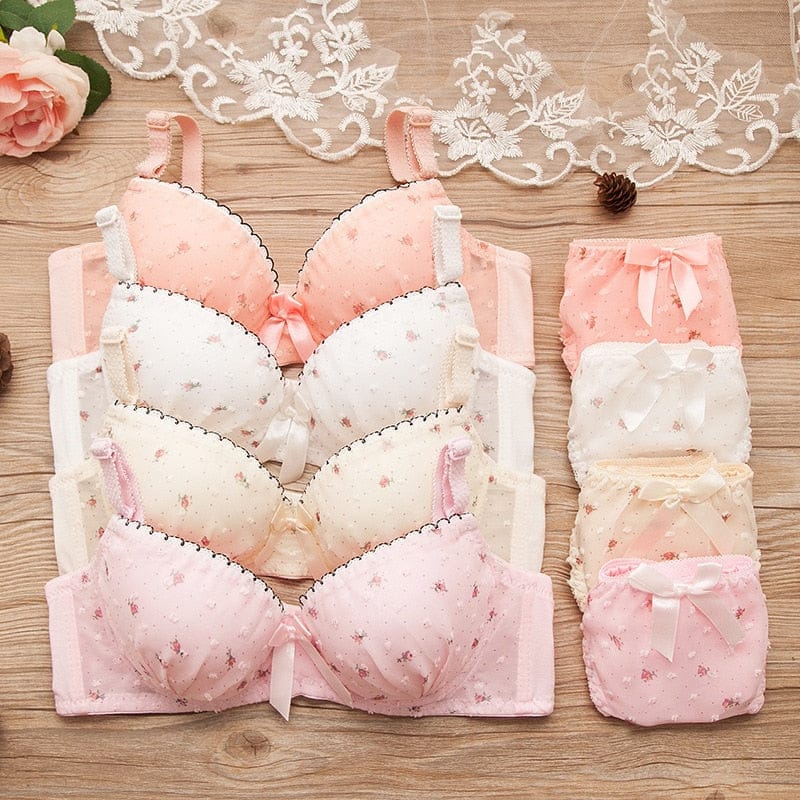 Puberty Lace Dot Cotton Underwear Set For Teenagers – Bennys Beauty World
