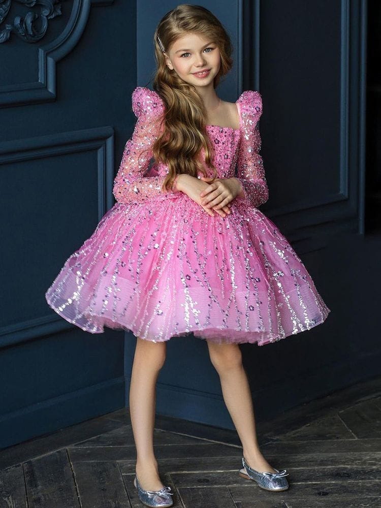 Puffy Shining Flower Girl Dress Pretty Girl Dress Princess Dress BENNYS