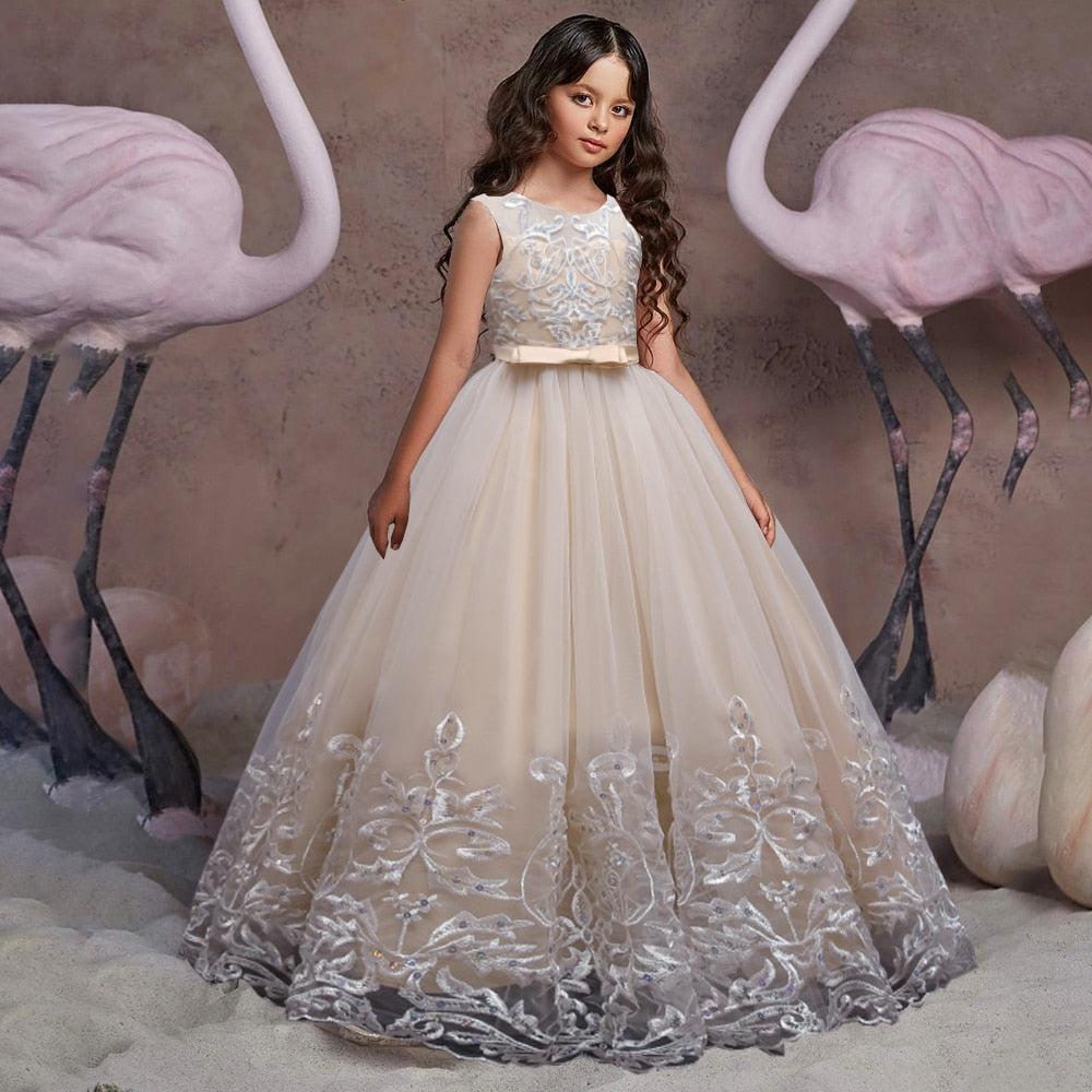 Puffy Tulle Lace Flower Girl  And Christening Dress BENNYS